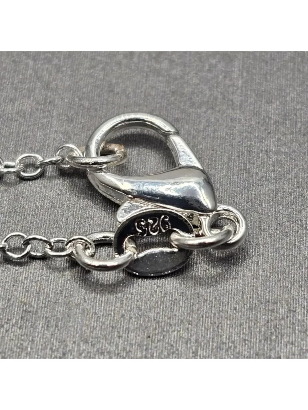 Edwardian Revival Sterling Silver Blue Topaz Pendant Necklace Emerald Cut 925 - Picture 13 of 15